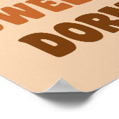 ドームスウィートドルムブラウンレトロ70sレタリング ポスター (角)