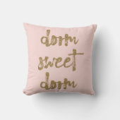 ドームスウィートドルムルームデコール赤面ピンクと金ゴールド クッション (正面)