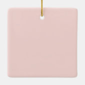 ドームスウィートドルムルームデコール赤面ピンクと金ゴールド セラミックオーナメント (裏面)