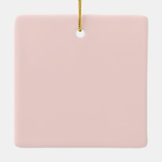 ドームスウィートドルムルームデコール赤面ピンクと金ゴールド セラミックオーナメント (裏面)