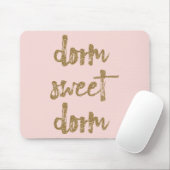 ドームスウィートドルムルームデコール赤面ピンクと金ゴールド マウスパッド (マウス)