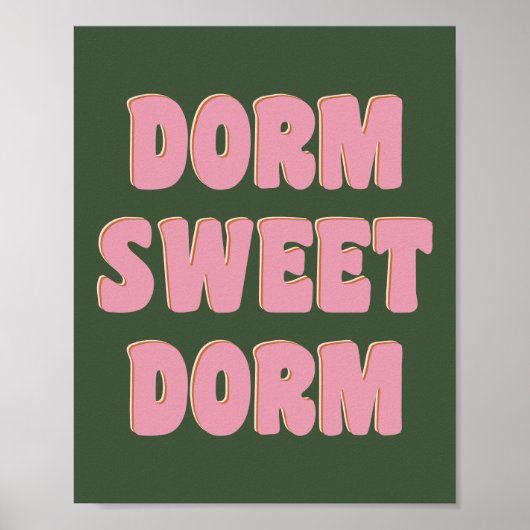 ドームスウィートドームカラフルレタリングピンクグリーン ポスター (正面)