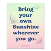 ドームデコー前向きルヴィーベミモサ名前をカスタムするポスター フォトプリント            (正面)