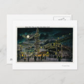 ドームホテルから見た夜のオーシャンパークピア ポストカード (正面/裏面)