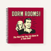 ドームルーム：ほとんどのおもしろいツインベッド ノートブック (正面)