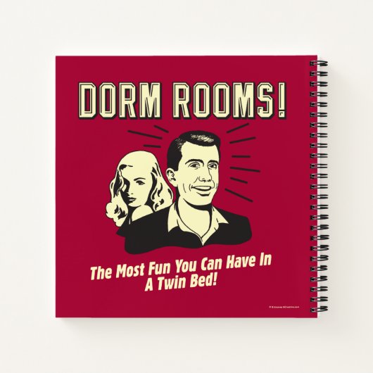 ドームルーム：ほとんどのおもしろいツインベッド ノートブック (裏面)