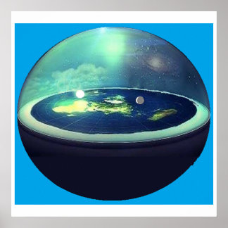 ドーム付き平らな地球 ポスター