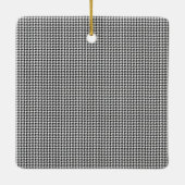 ドーム千鳥格子のクリスマスホリデーフォトカード セラミックオーナメント (裏面)