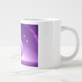 ドーム型の透明紫色の花瓶と星 ジャンボコーヒーマグカップ (右)