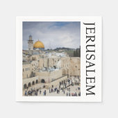 ドーム・オブ・ザ・ロック | Western Wall Plaza，エルサレム スタンダードカクテルナプキン (正面)