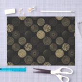 ドーモダンル円パターンティッシュペーパー 薄葉紙 (クラフト)