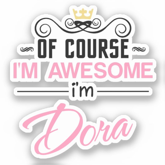 ドーラもちろん私の名素晴らし前だ シール (正面)