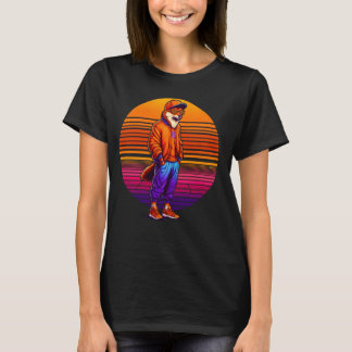 ドールアクールーバンモダンスタイルサンセットレトロアート Tシャツ