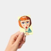 ドールアップした赤毛の女性たち 美しいキュビズム バッジ (手持ち)