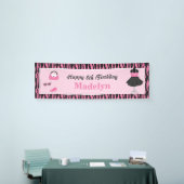 ドールアップファッションショーガールズバースデーパーティバナー 横断幕