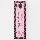 ドールアップファッションショーガールズバースデーパーティバナー 横断幕