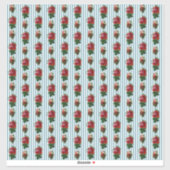 ドールハウス壁紙小規模ストライプバラ シール (シート)