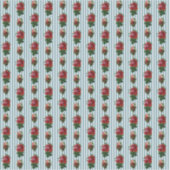 ドールハウス壁紙小規模ストライプバラ シール (正面)