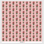 ドールハウス壁紙小規模ストライプバラ シール (シート)