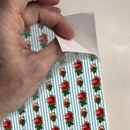 ドールハウス壁紙小規模ストライプバラ シール