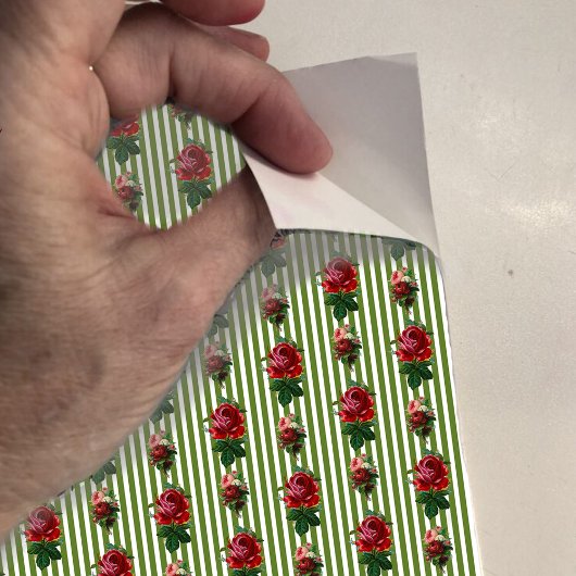 ドールハウス壁紙小規模ストライプバラ シール