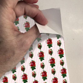 ドールハウス壁紙小規模ストライプバラ シール