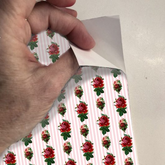 ドールハウス壁紙小規模ストライプバラ シール