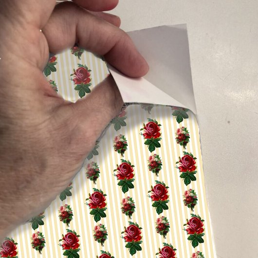 ドールハウス壁紙小規模ストライプバラ シール