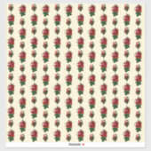 ドールハウス壁紙小規模ストライプバラ シール (シート)