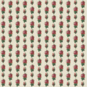 ドールハウス壁紙小規模ストライプバラ シール (正面)