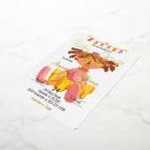 ドールプリンセスバレエツツ，ゴールドフォイル招待状 箔招待状 (回転した状態)