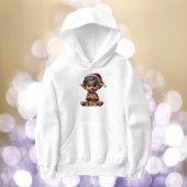 ドールベビークリスマス小妖精や小人ガールズフード付きスウェットシャツ