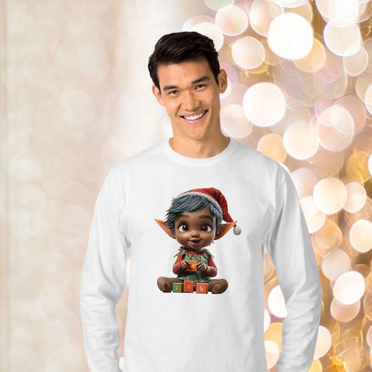 ドールベビークリスマス小妖精や小人メンズティー Tシャツ