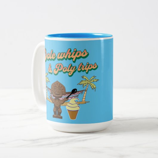 ドールホイップとポリネシアの旅行コーヒーマグ ツートーンマグカップ (正面左)
