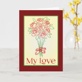 ドールローズブーケ カード (黄色い花)