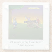 ドーンおもしろいユーモアコースターでデュエル ガラスコースター (裏面)