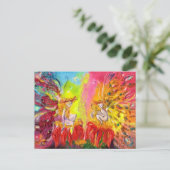 ドーンの幻想的な花の妖精 ファンタジー インビテーションポストカード (スタンド正面)