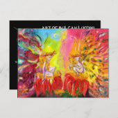 ドーンの花の妖精 ファンタジー インビテーションポストカード (正面/裏面)