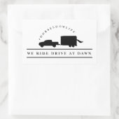 ドーンステッカーでドライブ 長方形シール (バッグ)