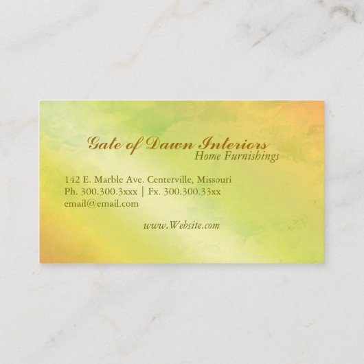 ドーンツリーズモノグラムのゲート 名刺 (裏面)