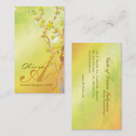 ドーンツリーズモノグラムのゲート 名刺 (正面/裏面)