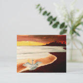 ドーンパトロールハワイアンサンセットハワイアート ポストカード (スタンド正面)