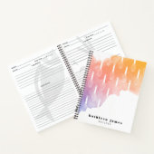 ドーンパレットウォーターカラーバルーンウイスキーレシピ ノートブック (内部)