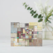 ドーンビーチラティス抽象芸術絵画ズ ポストカード (スタンド正面)