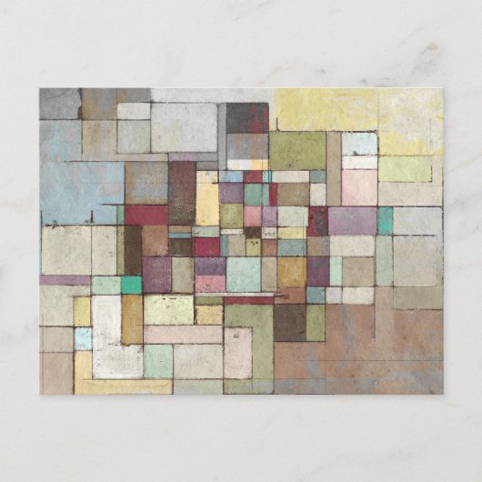 ドーンビーチラティス抽象芸術絵画ズ ポストカード (正面)