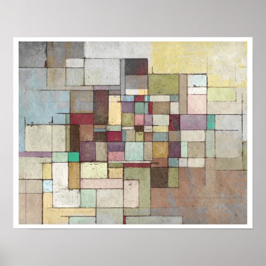 ドーンビーチラティス絵画抽象芸術 ポスター (正面)