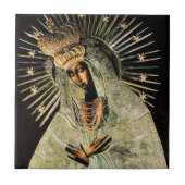 ドーンリトアニアの門の我々のレディーブラックマドンナ タイル (正面)