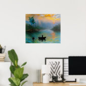 ドーン魚釣り ポスター (ホームオフィス)