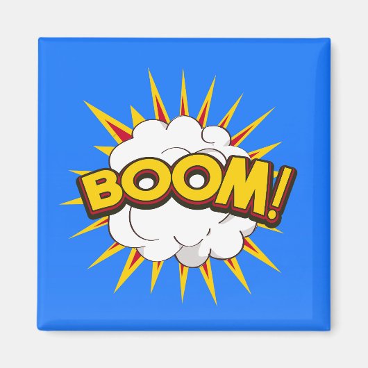 ドーン！マンガ風爆発 マグネット (正面)