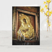 ドーン・ヴィリニュスの門の我々の女のカード空白の カード (黄色い花)